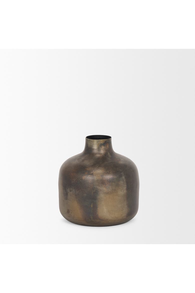 Daya Metal Vase, Alternate, color, Gold