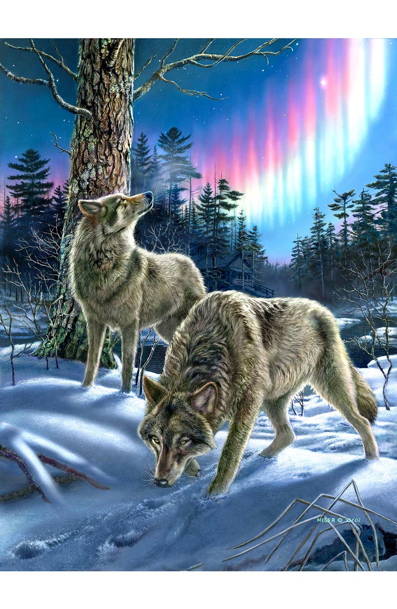 Sunsout Wolves and Lights 1000 piece Jigsaw Puzzle for Adults, Alternate, color, Multicolor