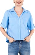 HINT OF BLU Emma Boxy Roll Tab Shirt
