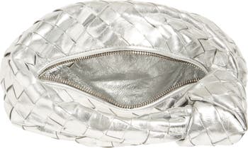 Mini Jodie Intrecciato Metallic Leather Top Handle Bag