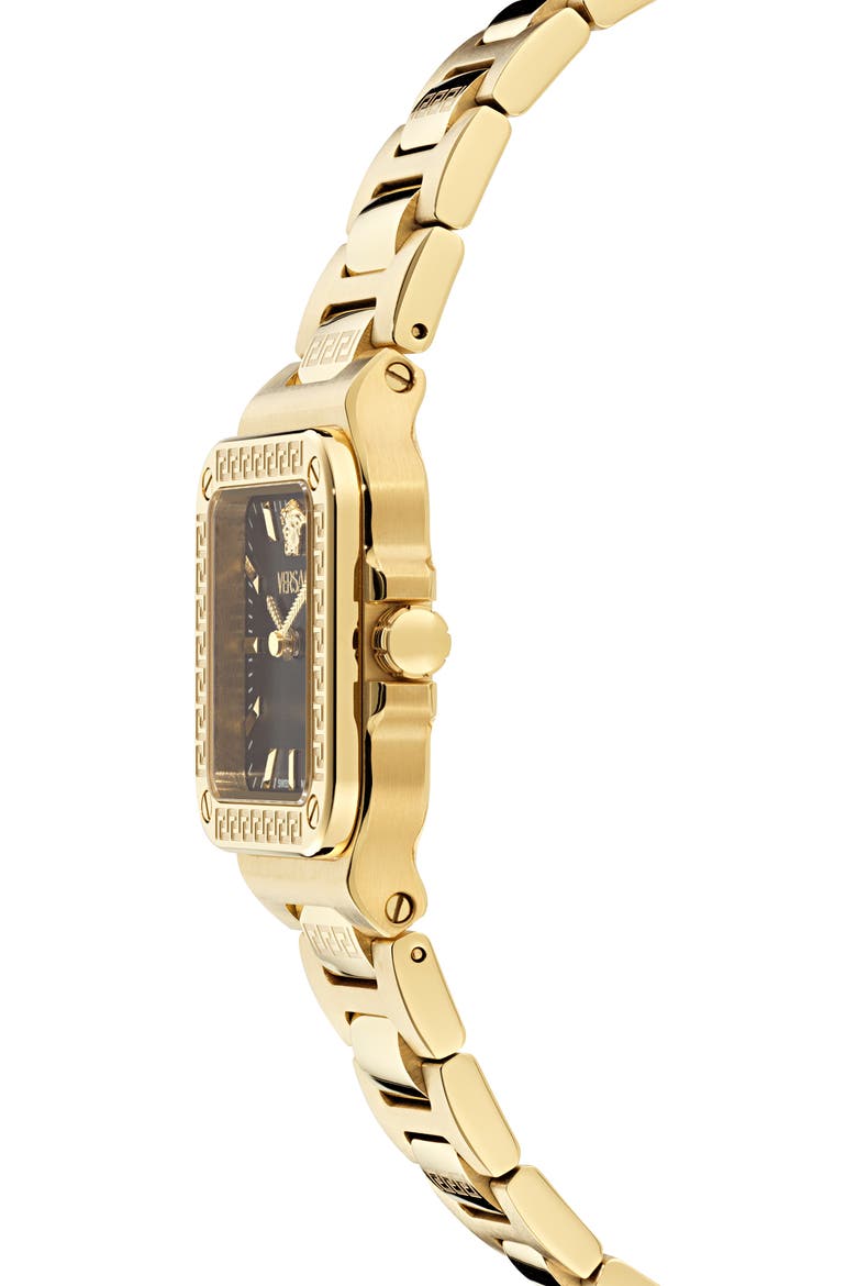 Greca Edge Bracelet Watch, 30mm x 30mm, Alternate, color, IP YELLOW GOLD