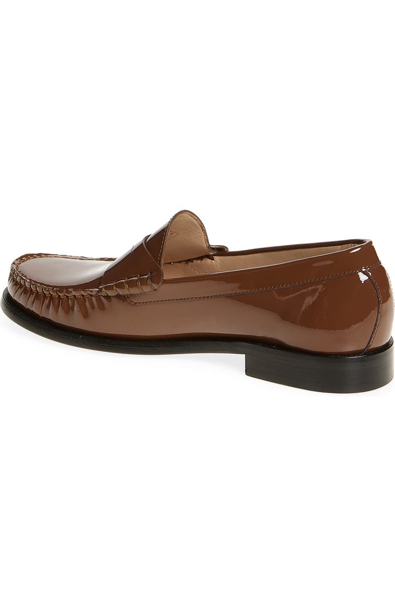 Stuart Weitzman Lottie Penny Loafer, Alternate, color, Walnut Patent