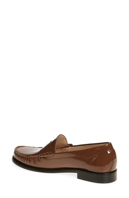 Stuart Weitzman Lottie Penny Loafer In Brown