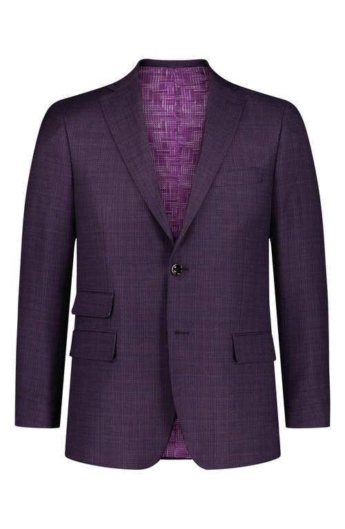 Robert Graham Woodson Purple Mélange Wool Blend Sport Coat In Purple