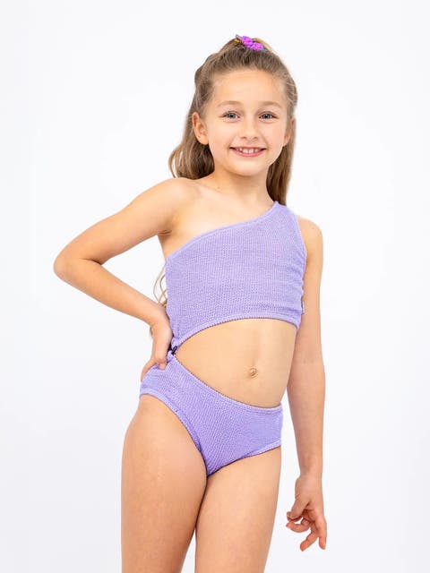 Crinkle Cutout One Piece Swimsuit