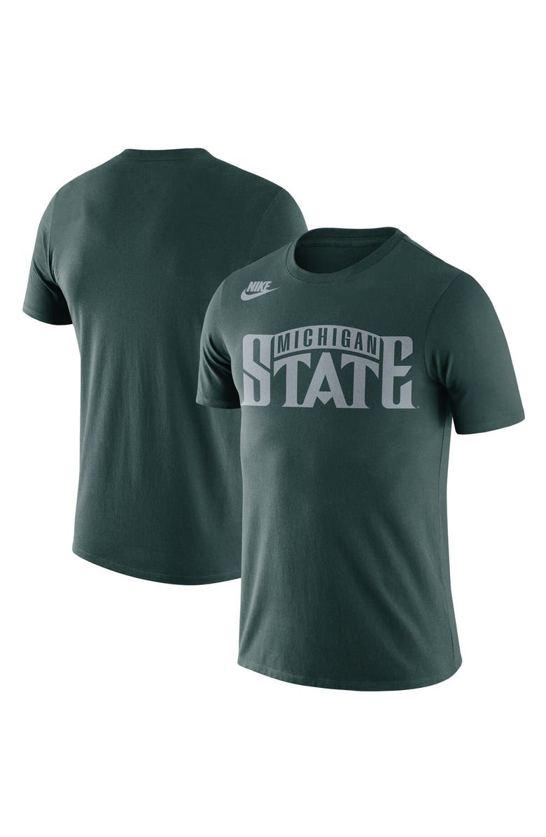 Nike Men's Nike Green Michigan State Spartans Basketball Retro 2-Hit T-Shirt, Main, color, 
