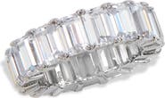 SAVVY CIE JEWELS Sterling Silver Bold Baguette CZ Ring