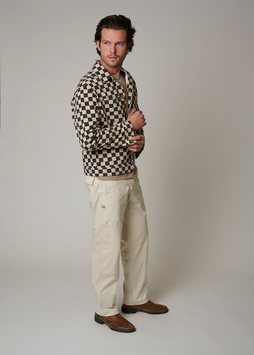 Leisure Lab Checkmate Ranch Jacket In Beige Checkered