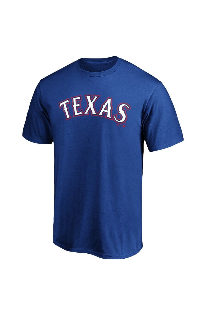 FANATICS Men's Fanatics Branded Royal Texas Rangers Official Wordmark T-Shirt, Alternate, color, 