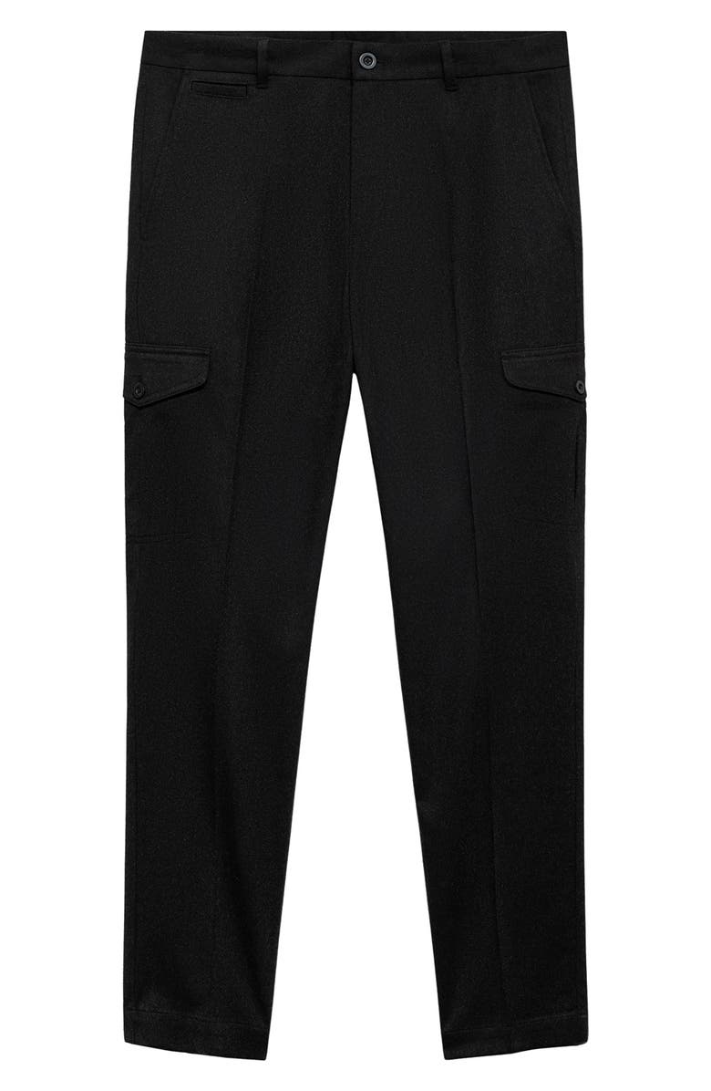 MANGO Flannel Cargo Pants, Alternate, color, 