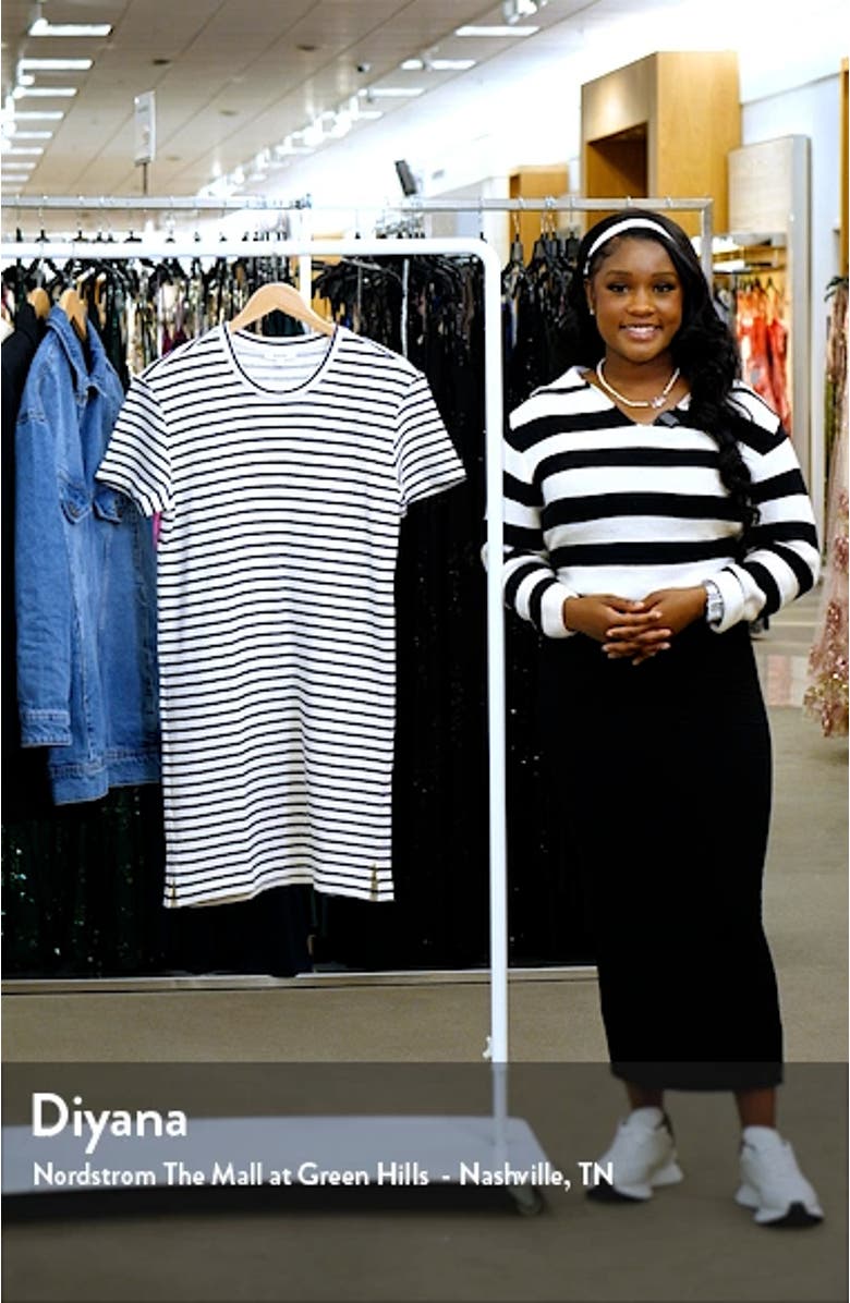 Whitney Stripe T-Shirt Dress, sales video thumbnail