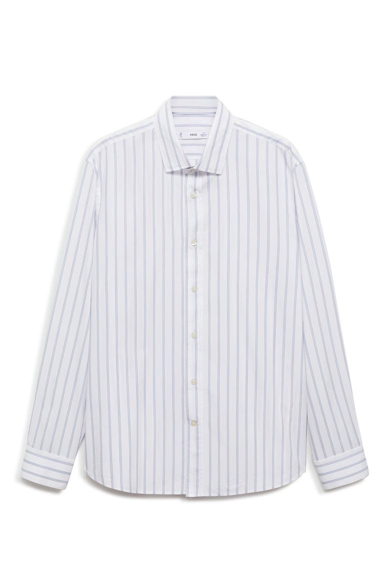 Regular Fit Stripe Button-Up Shirt, Alternate, color, SKY BLUE
