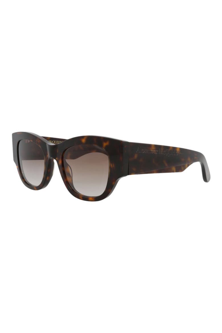 50mm Gradient Square Sunglasses, Alternate, color, HAVANA HAVANA BROWN