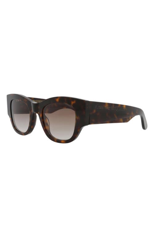 Alexander Mcqueen Mcqueen 50mm Gradient Square Sunglasses In Brown