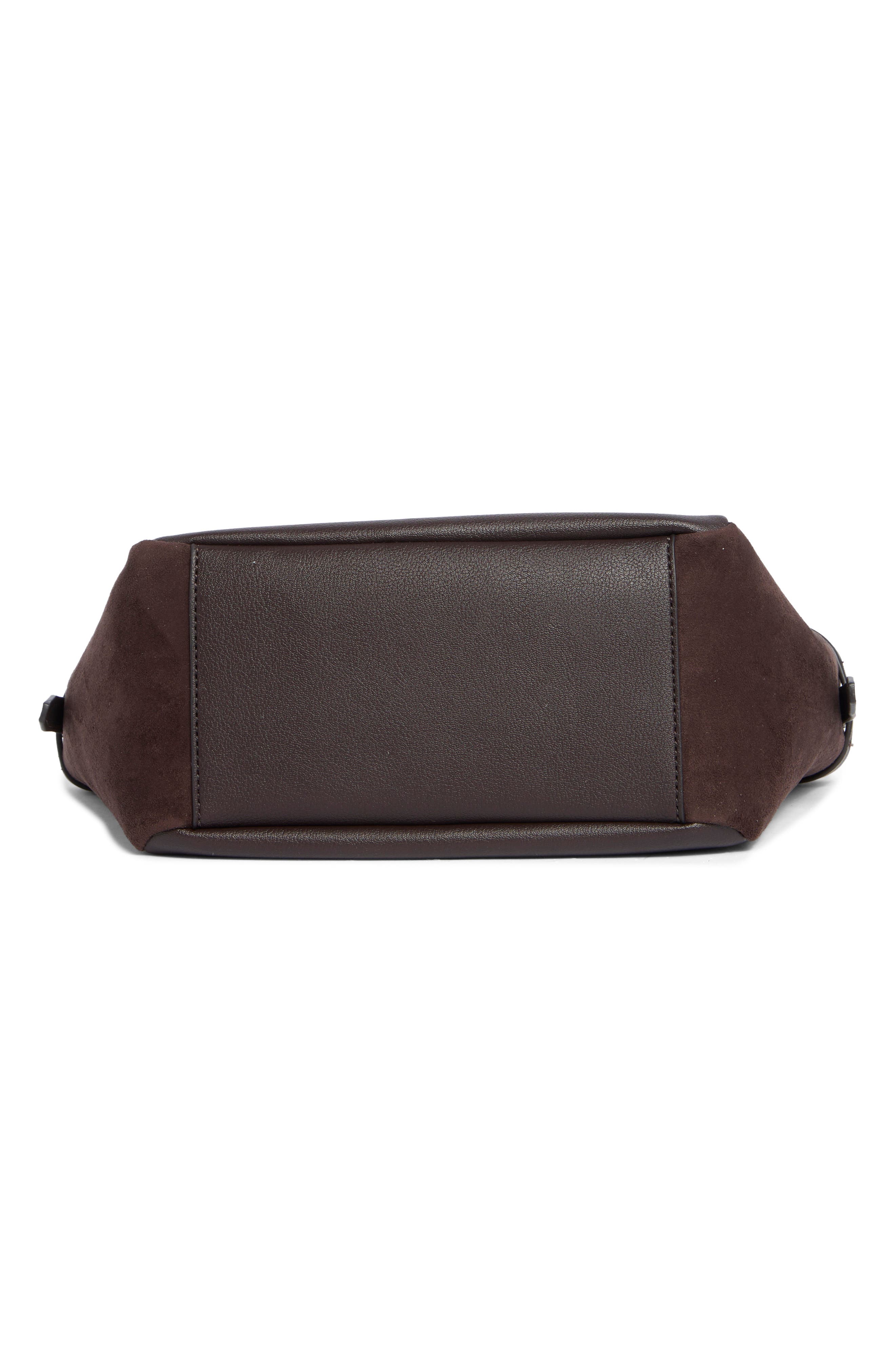 Nerina Faux Leather Satchel, Alternate, color, ESPRESSO