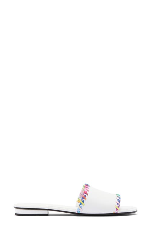Karl Lagerfeld Paris Cenie Slide Sandal In Bright White