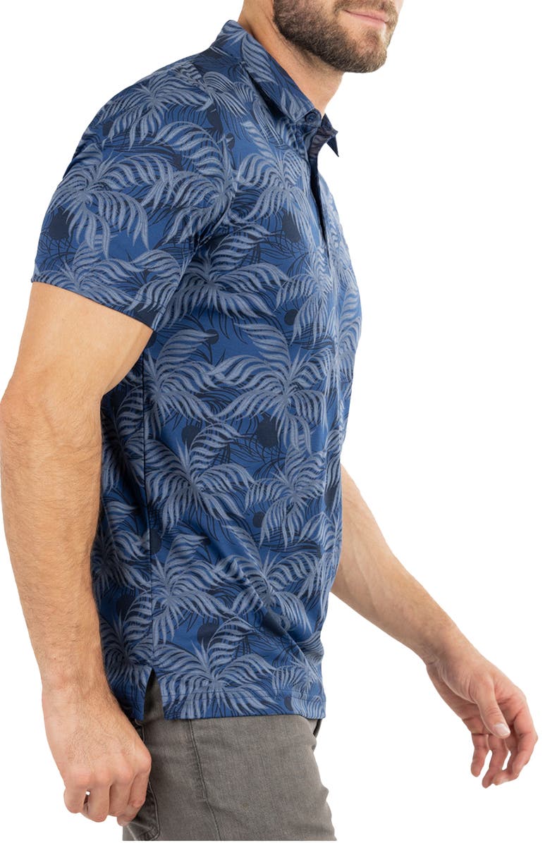 TravisMathew Mountain Down Cotton Blend Golf Polo, Alternate, color, Estate Blue