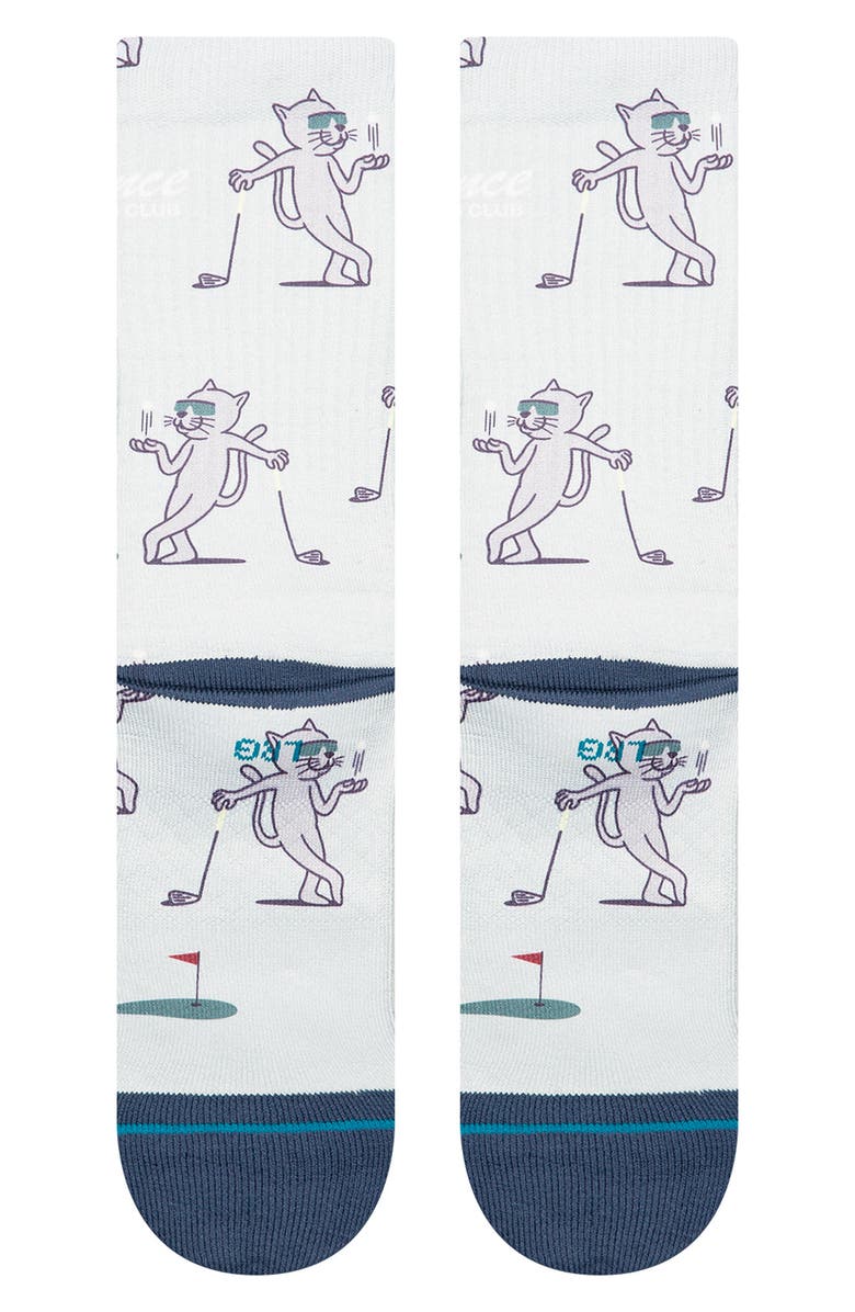 Stance Players Club Crew Socks, Alternate, color, Green