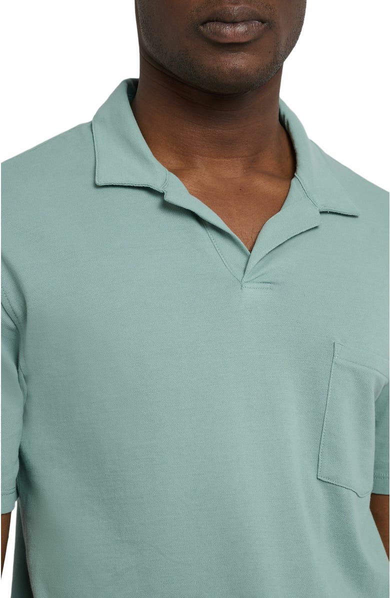 Onia Johnny Collar Pique Polo, Alternate, color, Jade