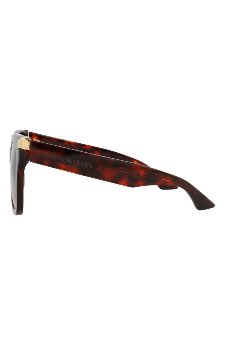 McQueen 53mm Square Sunglasses, Alternate, color, Havana Havana Brown