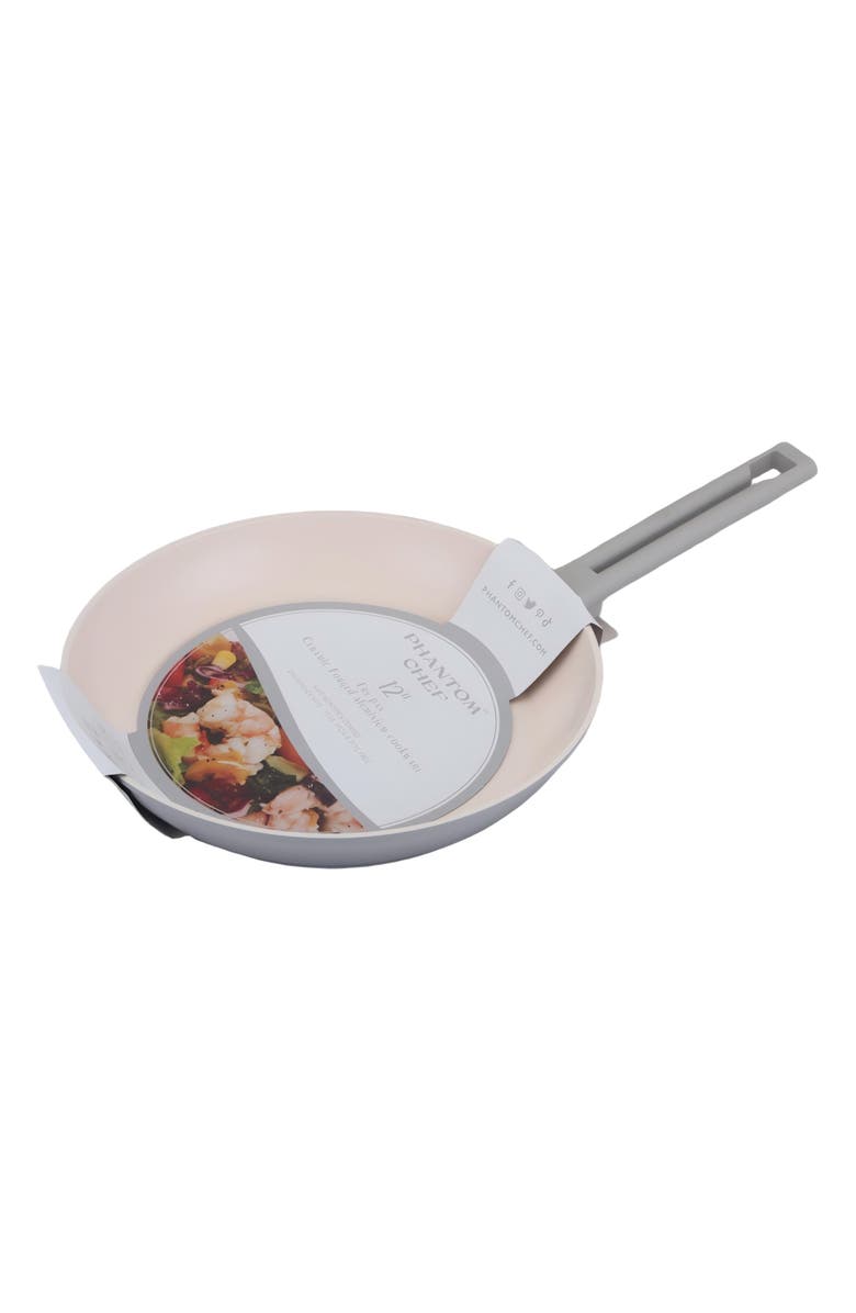 PHANTOM CHEF 12-Inch Nonstick Ceramic Fry Pan, Main, color, Beige