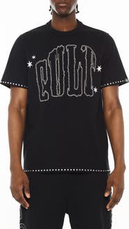 Cult of Individuality El Alfa Studded Graphic T-Shirt
