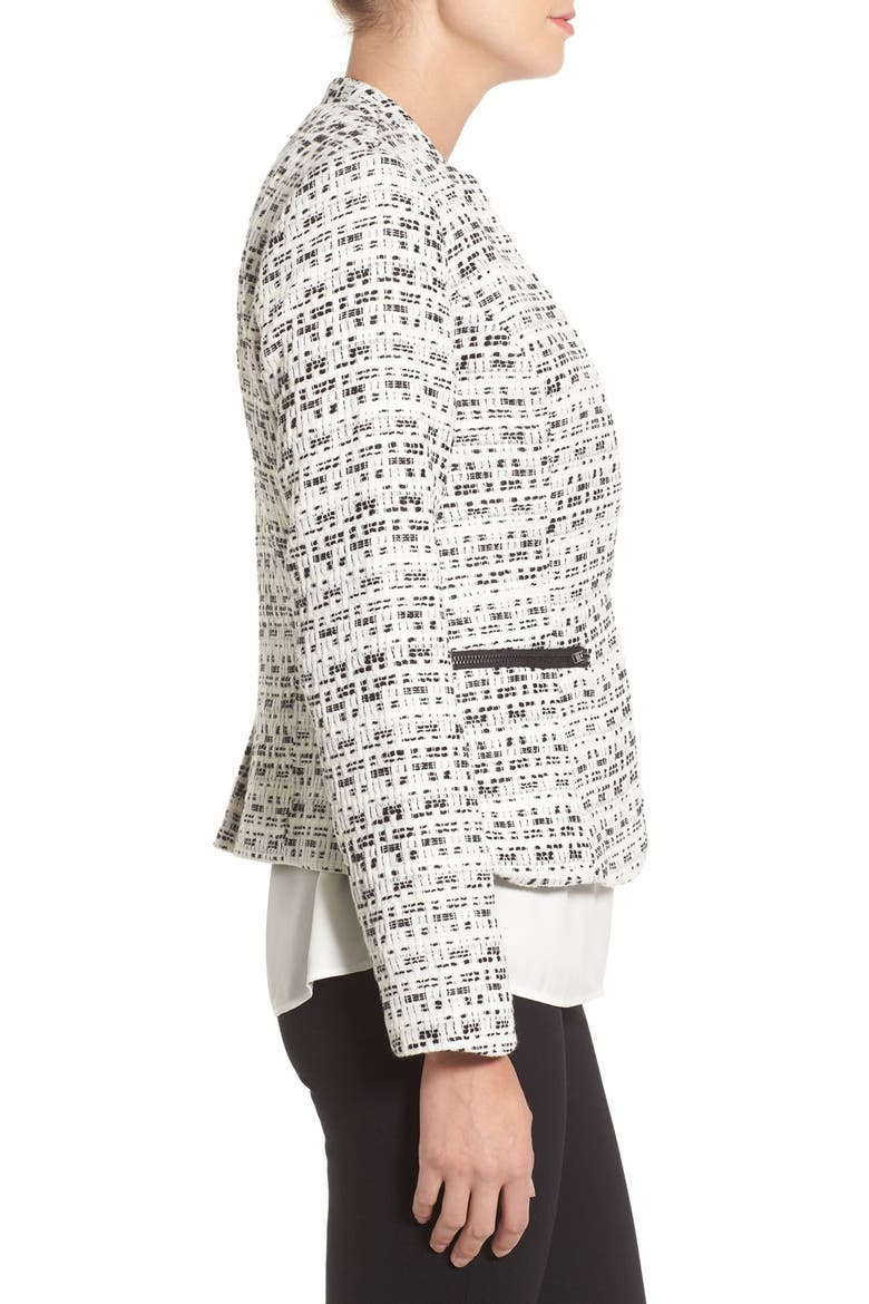 Gibson Zip Pocket Blazer, Alternate, color, WHITE/ BLACK