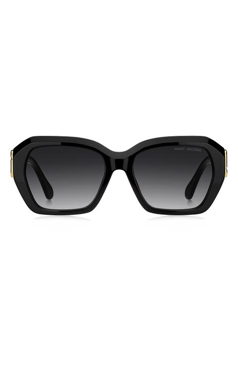 55mm Square Geomatric Sunglasses