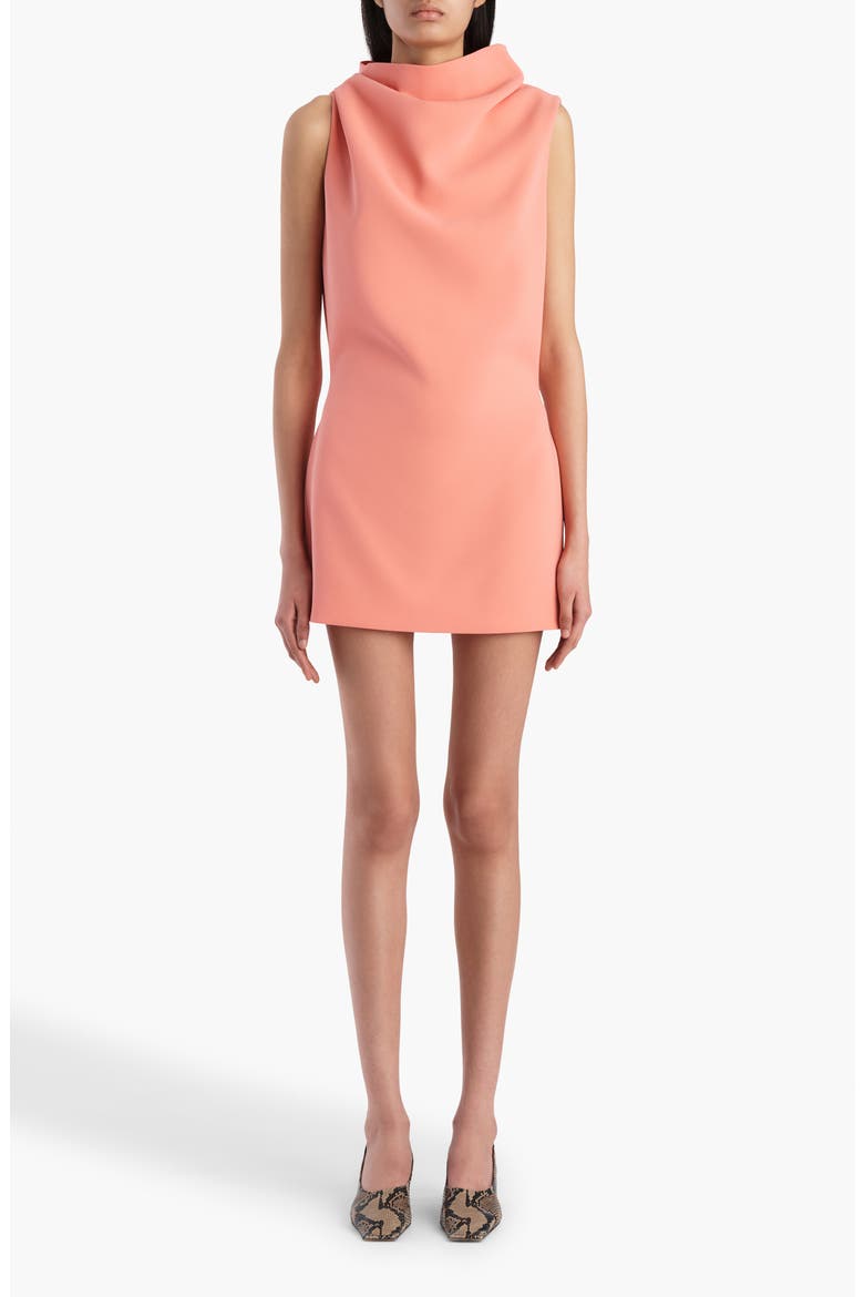 Astor Sleeveless Draped Minidress, Main, color, CORAL