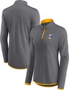FANATICS Women's Fanatics Branded Gray Los Angeles Rams Corner Long Sleeve 1/4 Zip Top
