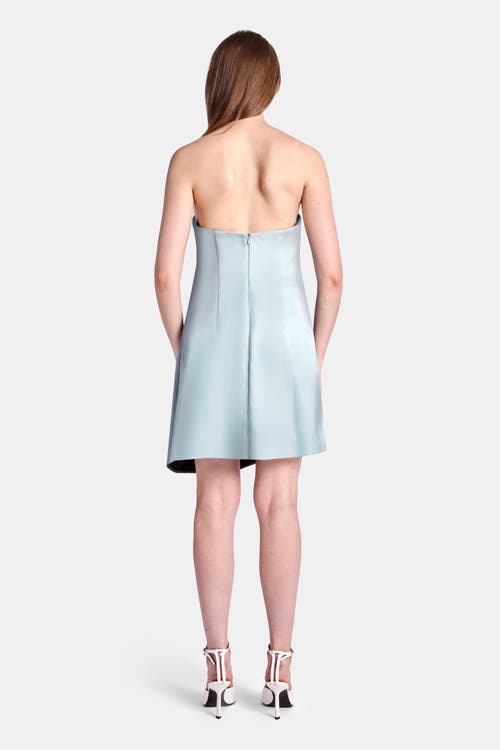 Kate Barton Kate Liquid Draped Mini Dress In Blue