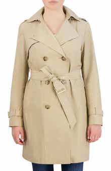 Cole Haan Signature Cole Haan Hooded Double-Breasted Trench Coat