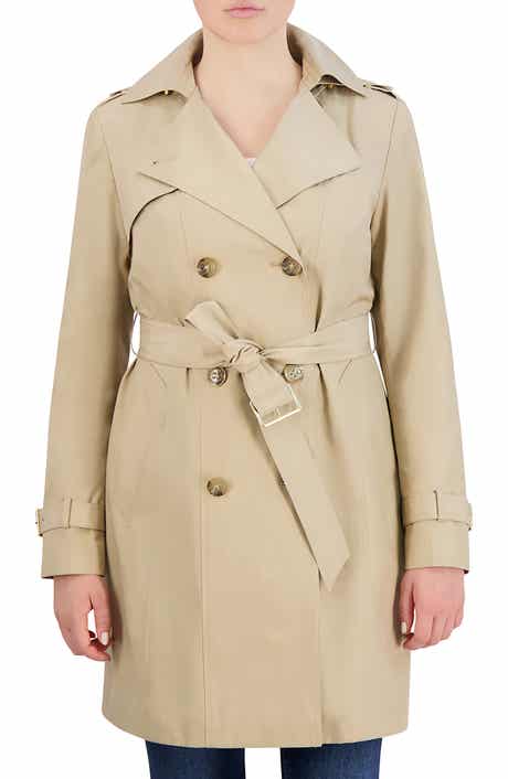 Cole Haan Signature Cole Haan Hooded Double-Breasted Trench Coat