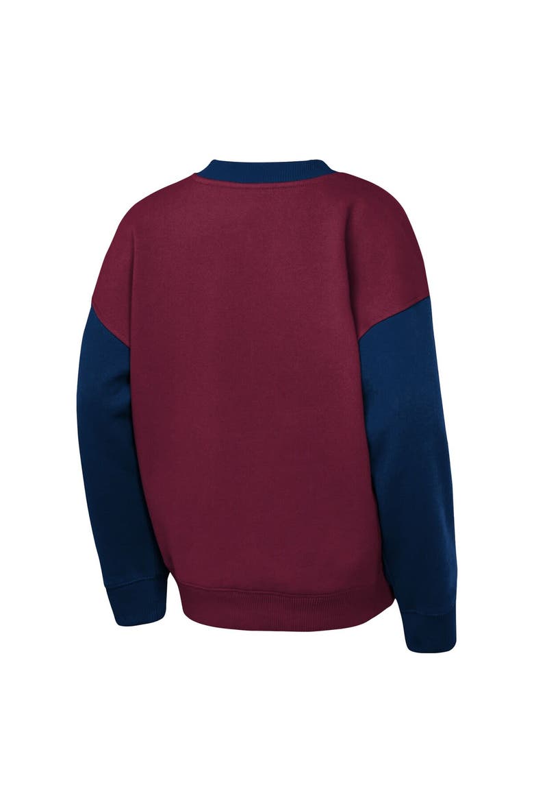 Youth Outerstuff  Burgundy/Navy Colorado Avalanche Impact Player Sweatshirt, Alternate, color, Burgundy