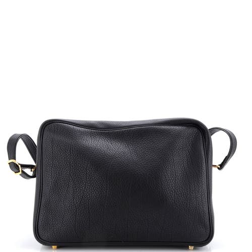 Pre-owned Hermes Hermes Victoria Messenger Fjord Medium In Black