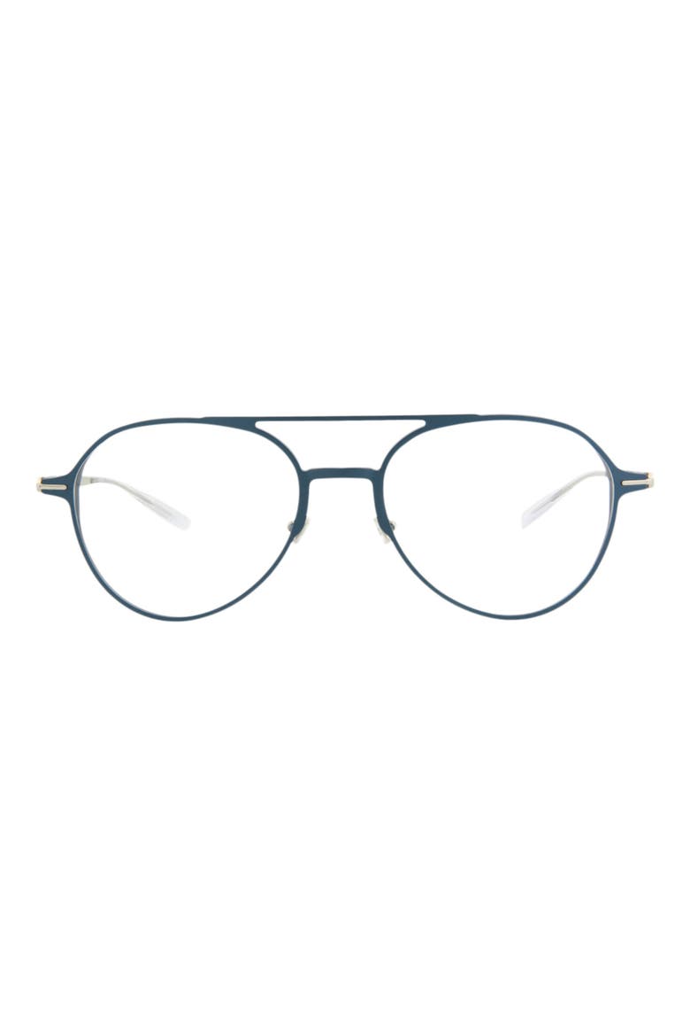 55mm Aviator Optical Glasses, Main, color, BLUE SILVER TRANSPARENT