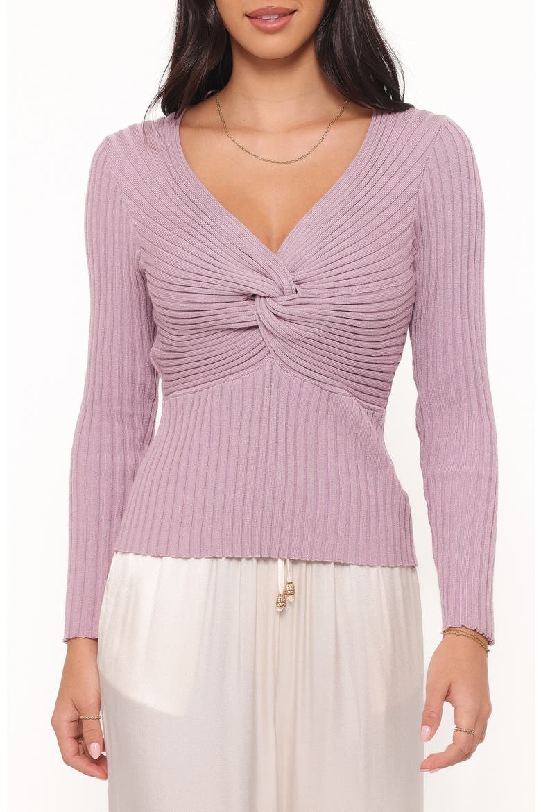 Demi Twist Rib Sweater, Main, color, LAVENDER