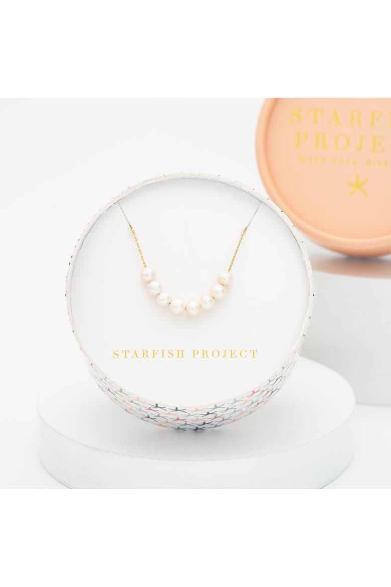 Harmony Pearl Cluster Necklace, Alternate, color, White