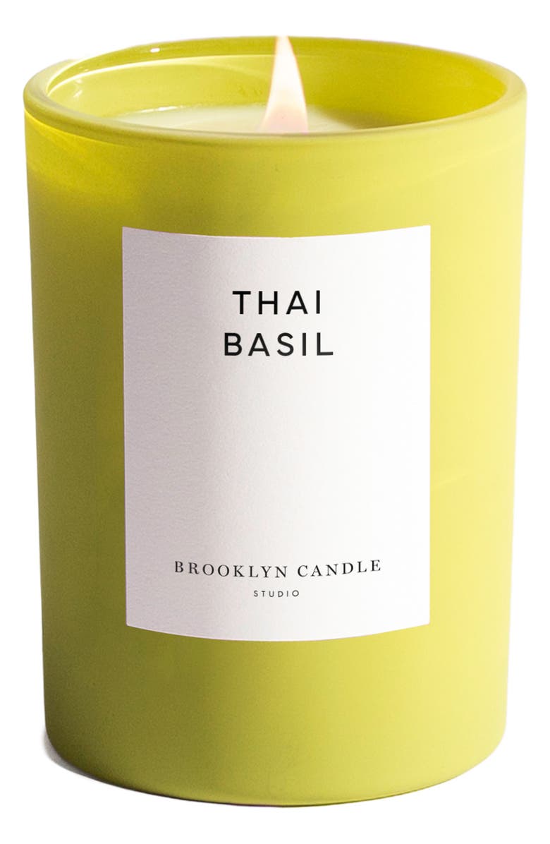BROOKLYN CANDLE STUDIO Thai Basil Candle, Alternate, color, Bright Green
