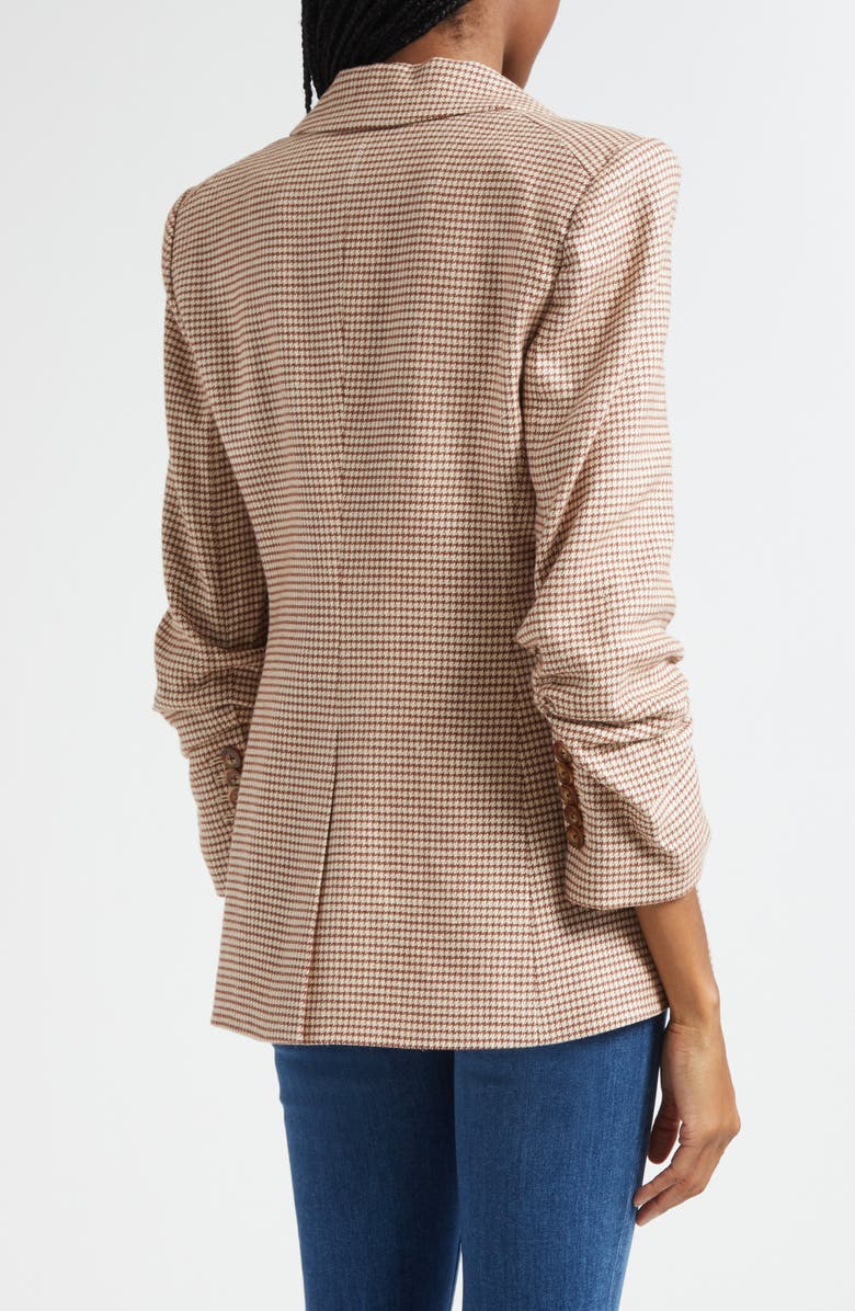 Veronica Beard Battista Houndstooth Check Dickey Jacket, Alternate, color, Whisky Multi