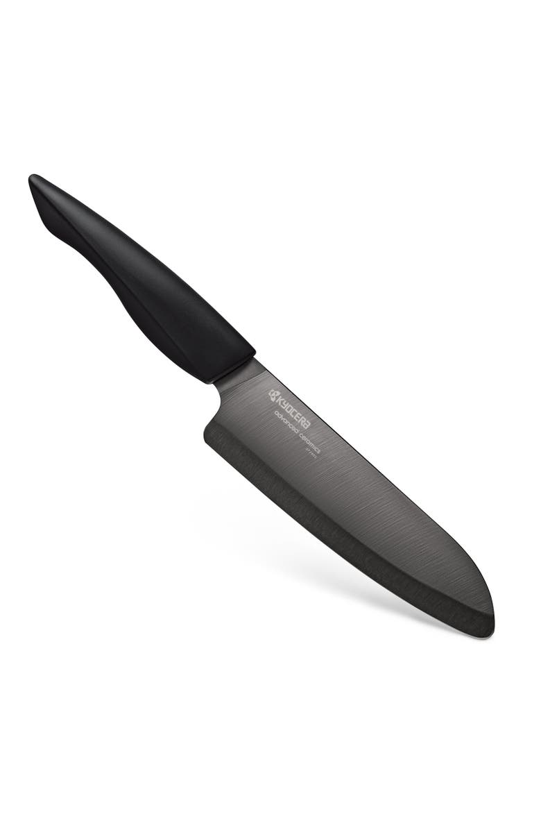Kyocera INNOVATIONblack<sup>®</sup> 6-Inch Ceramic Chef's Santoku Knife, Main, color, Black