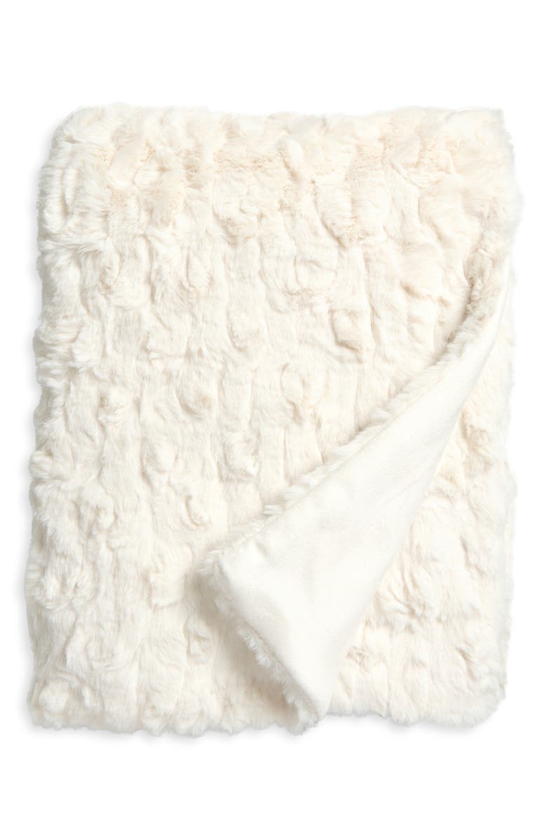 UGG<sup>®</sup> Amanda Faux Fur Throw Blanket, Main, color, 