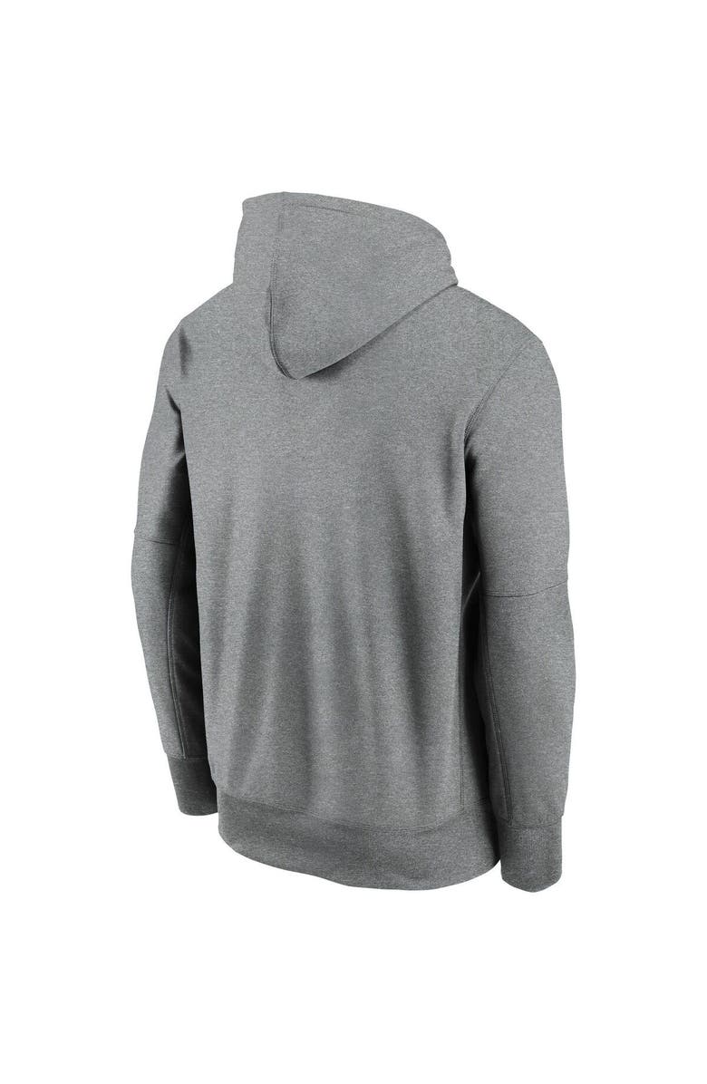 Nike Men's Nike Heathered Charcoal New York Giants Wordmark Therma Performance Pullover Hoodie, Alternate, color, 