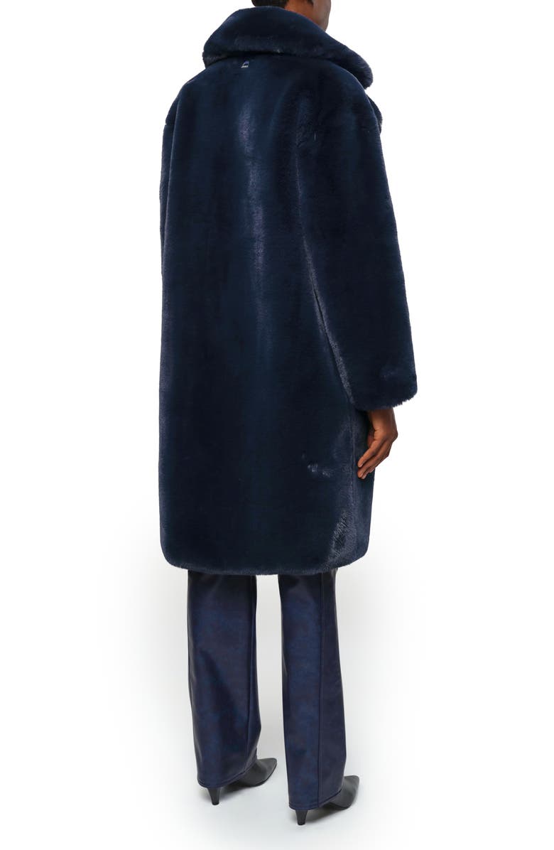 Apparis Steffi Long Recycled Polyester Pluche<sup>™</sup> Faux Fur Coat, Alternate, color, Ink