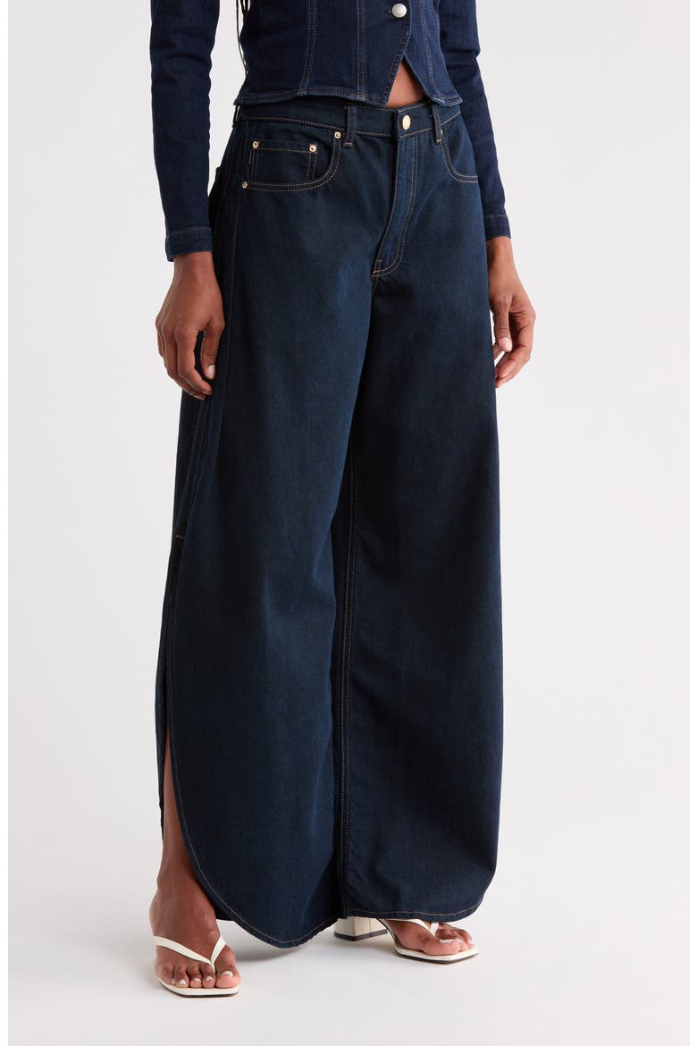 Rori High Waist Curved Wide Leg Jeans, Main, color, VENTURA
