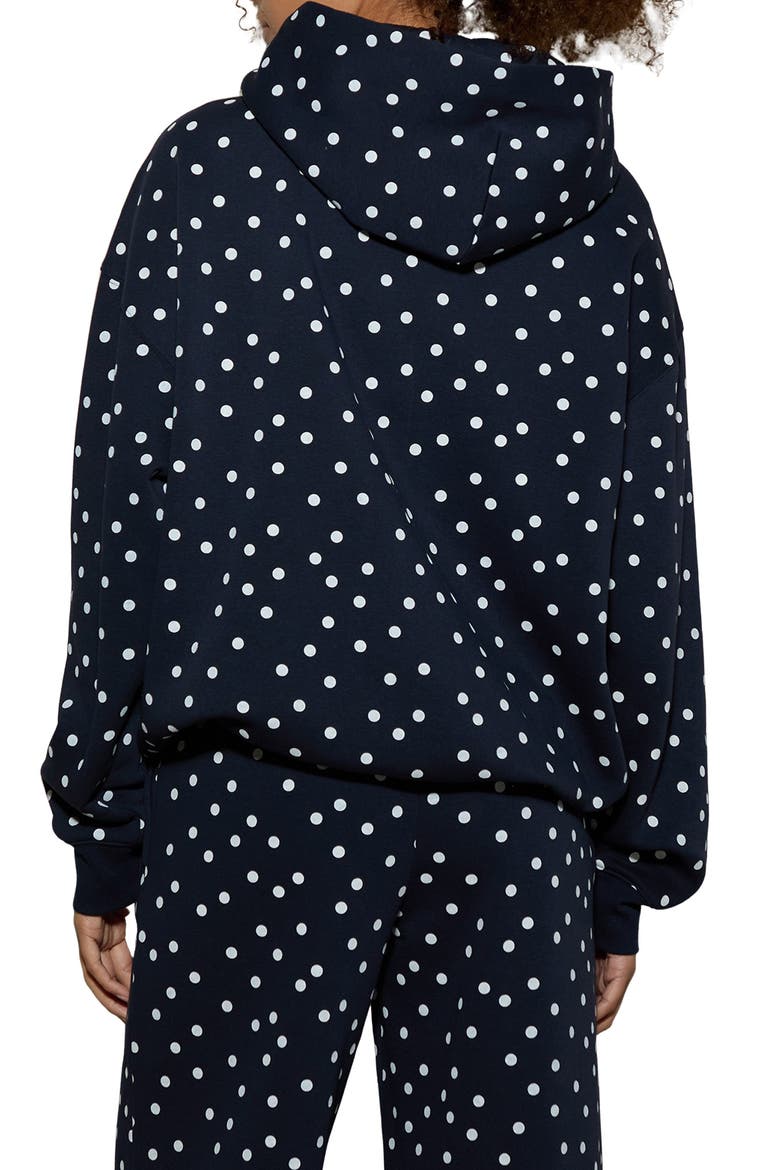 Polka Dot Hoodie, Alternate, color, NAVY