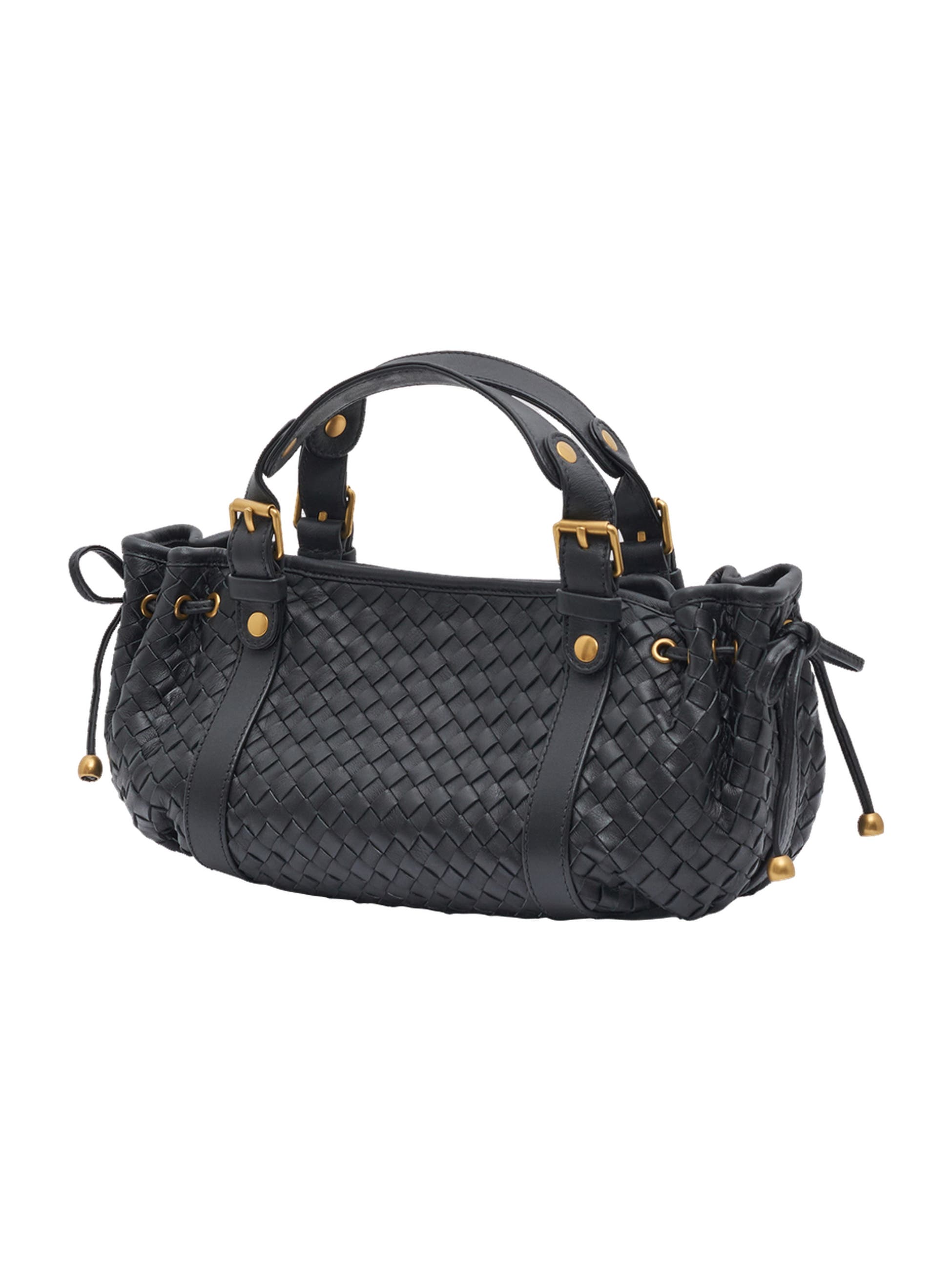 Handwoven Top-Handle Satchel, Alternate, color, Black