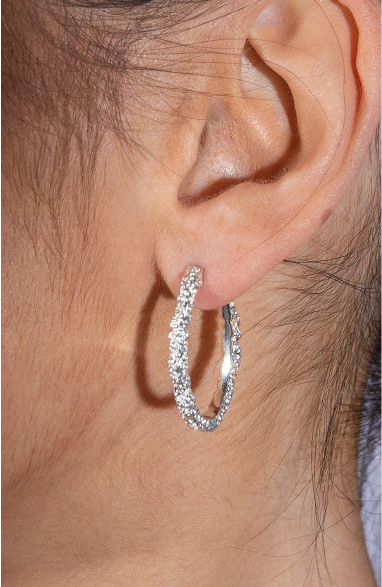 Lucy Quartermaine Hula Medium Hoop Earring, Alternate, color, Sterling Silver