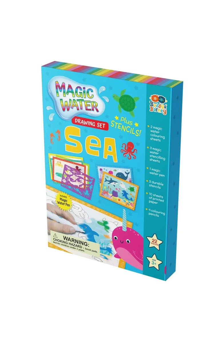 Buddy 
Barney Magic Water Drawing Set, Ocean Animal Themed Activity, Kids 3+, Alternate, color, Multicolored
