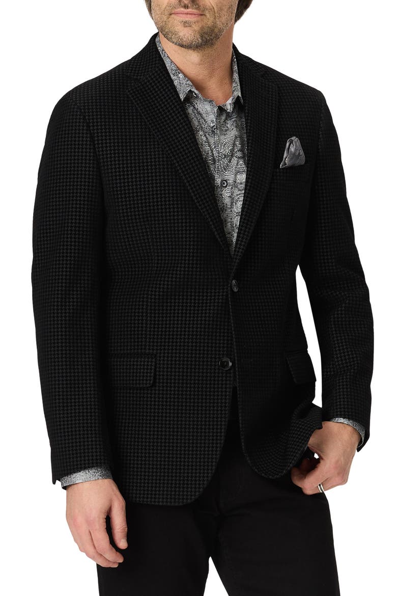 Somerton Houndstooth Woven Sport Coat, Main, color, BLACK